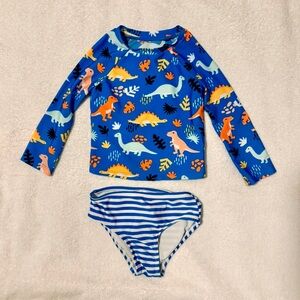 Cat & Jack Dinosaur Two Piece Rash Guard Set